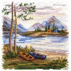 MP Studia Kryželių siuvinėjimo rinkinys „Naktis gamtoje“ 16×16 cm, 25 spalvos