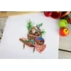 MP Studia Kryželiu siuvinėjimo rinkinys „Grybų sezonas“, 13×11 cm, žavinga dovana