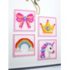 MP Studia Siuvinėjimo kryželiu rinkinys „Princesės“ 4 paveikslėliai, 10,6x10,6 cm