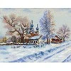 MP Studia Siuvinėjimo kryželiu rinkinys „Kaimo šventykla“, 22×27 cm