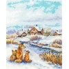 MP Studia Siuvinėjimo kryželiu rinkinys „Raudonoji šeima“ 20x16 cm