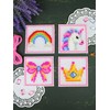 MP Studia Siuvinėjimo kryželiu rinkinys „Princesės“ 4 paveikslėliai, 10,6x10,6 cm