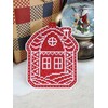 MP Studia Šventinis kryželių siuvinėjimo rinkinys eglutei „Namas sniege“, 13×11 cm