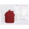 MP Studia Šventinis kryželių siuvinėjimo rinkinys eglutei „Namas sniege“, 13×11 cm
