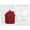 MP Studia Šventinis kryželių siuvinėjimo rinkinys eglutei „Namas sniege“, 13×11 cm