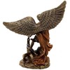 Mysticallstm Mayer Chess Arkangelo Mykolo išraiškinga statulėlė, auksinė, 13 cm, polirezinas