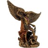 Mysticallstm Mayer Chess Arkangelo Mykolo išraiškinga statulėlė, auksinė, 13 cm, polirezinas