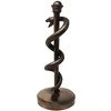 Mysticallstm Mayer Chess Asklepijaus lazda – elegantiška medicinos statulėlė 30 cm, dovana gydytojui