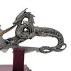 Mysticallstm Mayer Chess Dekoratyvinis durklas su drakono rankena, 34 cm, nerūdijantis plienas