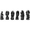 Mysticallstm Mayer Chess Drakonų fantazijos šachmatai su stikline lenta 42×42 cm, rankomis dažyti