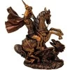 Mysticallstm Mayer Chess Šv. Jurgio statulėlė su drakonu, vario atspalvio, 13 cm