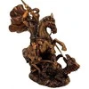 Mysticallstm Mayer Chess Šv. Jurgio statulėlė su drakonu, vario atspalvio, 13 cm