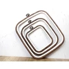 Nurge Flexi Hoop kvadratinis siuvinėjimo lankelis 23x25 cm, tamsiai rudas