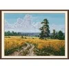 Oven Kryželiu siuvinėjimo rinkinys „Rugpjūtis“: Zweigart 18, 38×27 cm, PNK Kirov