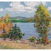 Oven Beldizart Kryželių siuvinėjimo rinkinys "Ruduo prie upės" 23x23 cm S1651