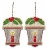 Oven Kalėdinis siuvinėjimo rinkinys eglutei „Žibintuvėlis“ 6,2×8,9 cm