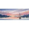 Oven Kryželiu siuvinėjimo rinkinys „Rožinis vakaras“ 37×15 cm
