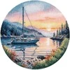 Oven Siuvinėjimo kryželiu rinkinys „Vakaro uostas“ 20×20 cm