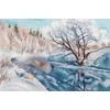 Oven Siuvinėjimo kryželiu rinkinys „Vasaris žydrynėje“ 34×24 cm S1710