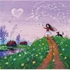Oven Žavingas siuvinėjimo rinkinys kryželiu „Pavasario vėjas“, 18×18 cm