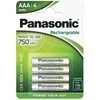 Panasonic AAA 750 mAh Ni-MH įkraunamos baterijos, 4 vnt.