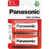 Panasonic D R20 cinko-anglies baterijos 1.5V, 2 vnt.