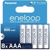 Panasonic Eneloop AAA 800mAh įkraunamos baterijos, 8 vnt.