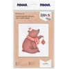 Panna Klart KLART siuvinėjimo kryželiu rinkinys „Naujųjų metų meškiukas“ 15×13,5 cm