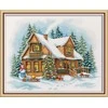 Panna Klart Kryželių siuvinėjimo rinkinys „Naujieji metai kaime“ 35×26 cm PANNA