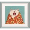 Panna Klart PANNA siuvinėjimo kryželiu rinkinys „Mieguistas katinas“ 15x15 PK-7533
