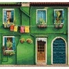 Panna Klart Siuvinėjimo rinkinys kryželiu „Burano gatvės“ – spalvingas paveikslas