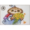 Pelėda su gėlėmis – Siuvinėjimo kryželiu rinkinys NeoCraft 9x15 cm