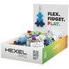 Plus-Plus HEXEL Duo antistresinis raktų pakabukas • fidget žaislas – pastelinė geltona/rožinė