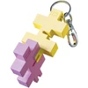 Plus-Plus HEXEL Duo antistresinis raktų pakabukas • fidget žaislas – pastelinė geltona/rožinė