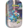 Kolekcionuojamos Kortelės - Pokémon TCG Lumiose City Mini Tin Feraligatr, 2 Booster Packs, Sticker Sheet