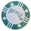 Pokerio žetonai Bicycle, 20 vnt., žali, moliu užpildyti 8 g