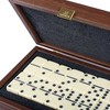 Manopoulos Prabangus domino rinkinys su tamsaus riešutmedžio mediniu dėklu, M dydis
