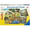 Ravensburger Dėlionė 3x49 vnt. - Gyvūnai