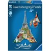 Puzzle 960 Silhouette Eiffel Tower - RAVENSBURGER dėlionė