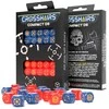 Q Workshop Crosshairs Compact D6 RPG Kauliukų Rinkinys (Kobalto Ir Raudona Sp.)