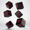Q Workshop Cyberpunk Raudona Essential Kauliukų Rinkinys Juodos Ir Raudonos Spalvos