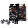 Q Workshop Dragons RPG Kauliukų Rinkinys Juodos Ir Baltos Spalvos