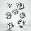 Q Workshop Dragons Rpg Kauliukų Rinkinys Baltos Ir Juodos Spalvos