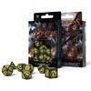 Q Workshop Dragons RPG Kauliukų Rinkinys Juodos Ir Geltonos Spalvų