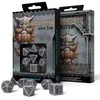 Q Workshop Dwarven Kauliukų Rinkinys Pilkos Ir Juodos Spalvos