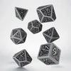 Q Workshop Dwarven Kauliukų Rinkinys Pilkos Ir Juodos Spalvos