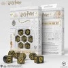 Q Workshop Harry Potter Hufflepuff Modern Dice Kauliukų Rinkinys (Juodos Sp.)