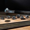 Dėlionė Q Workshop The Witcher Geralt Sidabrinis Sword Kauliukų Rinkinys Juodos Ir Sidabro Sp