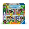 Ravensburger 4 dėlionės „Dora“, 12–24 det., nuo 3 m.