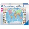 Ravensburger Dėlionė 1000 vnt. - Politinis pasaulio žemėlapis